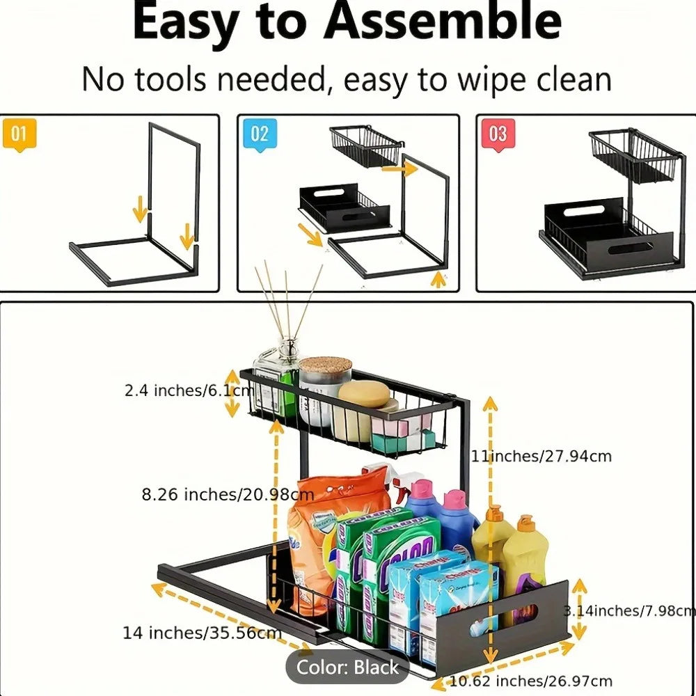 [Sliding Pull-out Cabinet Rack]