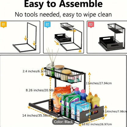 [Sliding Pull-out Cabinet Rack]