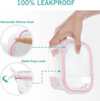 VAETTLO 16pcs Airtight Glass Food Storage Containers