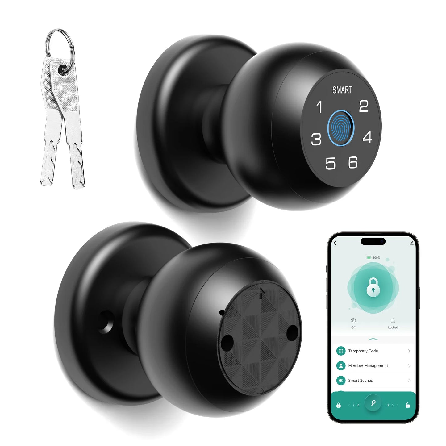 Ball-Shaped Smart Lock Fingerprint