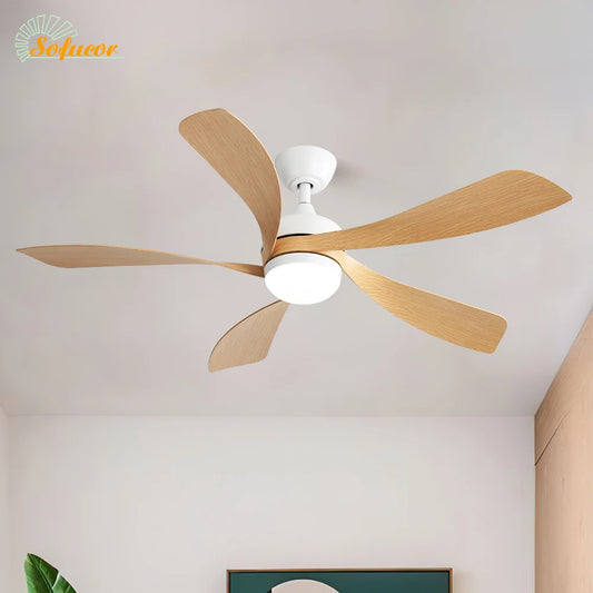 Sofucor 52-Inch 5 Blade Ceiling Fan With LED