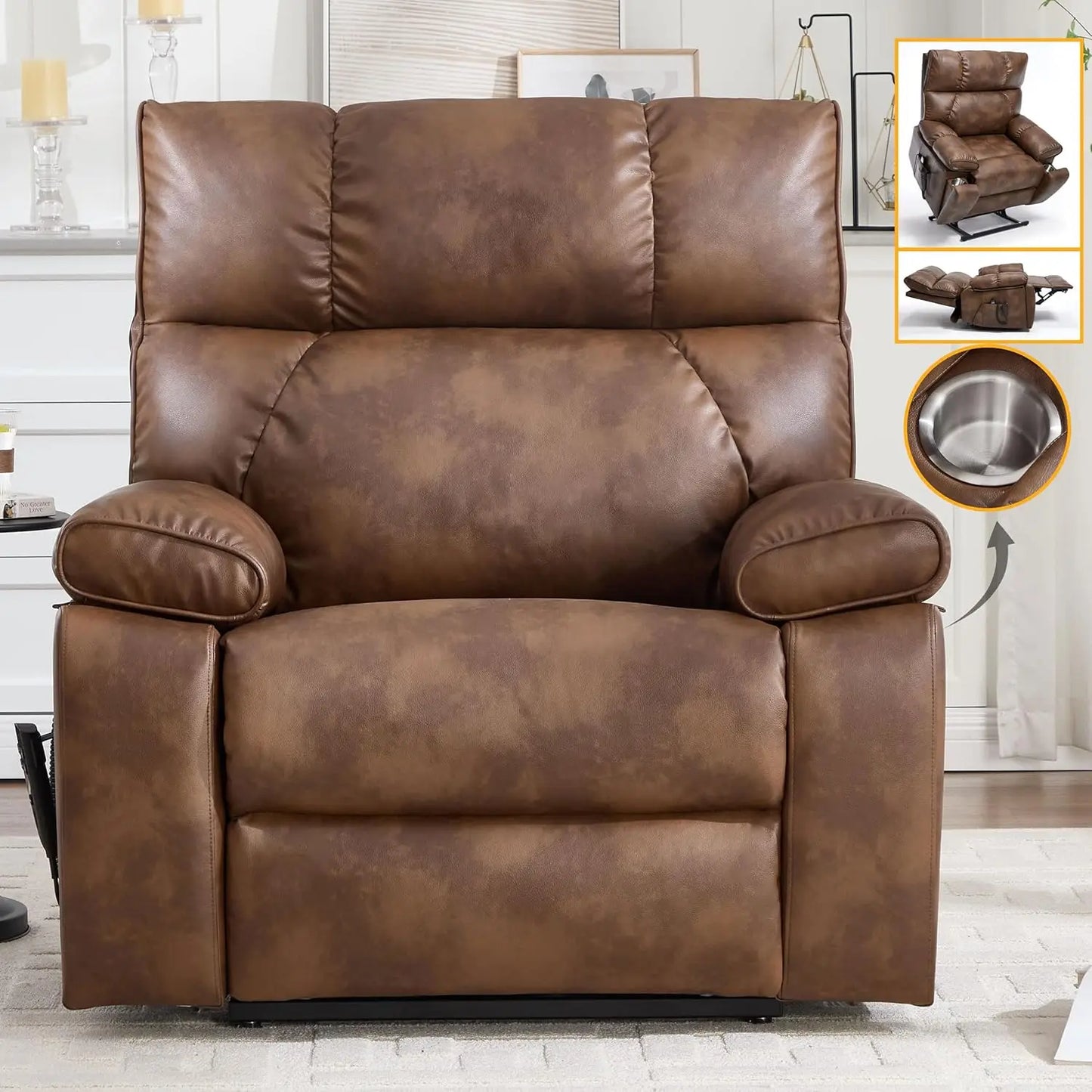 Extra Large Dual Motor Power Lift Recliner Chair