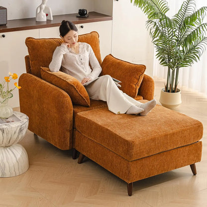 Oversized Accent Chair with Ottoman