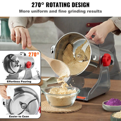 SucceBuy 150-2500g Electric Grain Mill Grinder