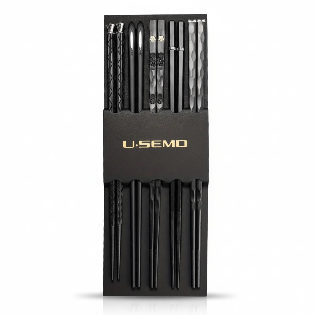 Home Kitchen Black Alloy Chopsticks