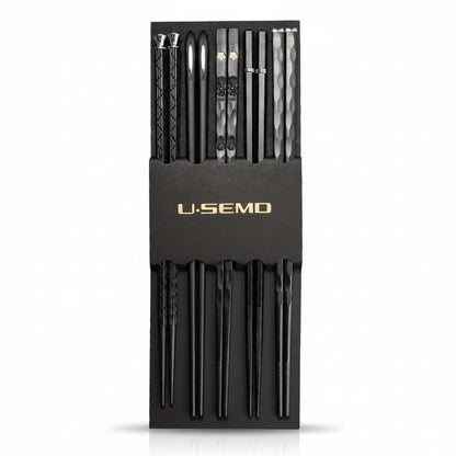 Home Kitchen Black Alloy Chopsticks