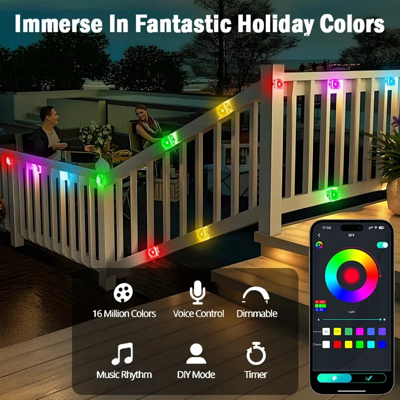 300FT Permanent Outdoor RGB Lights