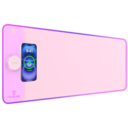 Magnetic Wireless Charging RGB Mouse Pad, Large Gaming Desk Mat Waterproof
