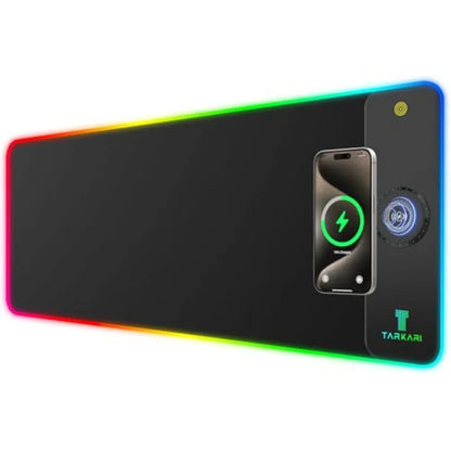 Magnetic Wireless Charging RGB Mouse Pad, Large Gaming Desk Mat Waterproof