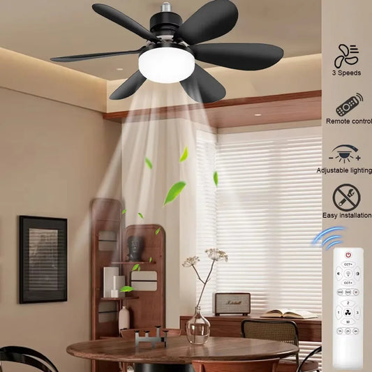 40W Ceiling Fan with Remote Control LED Light