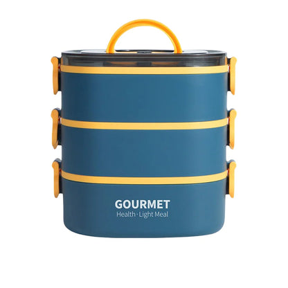 Bento box lunch box, stackable 3-layer food container