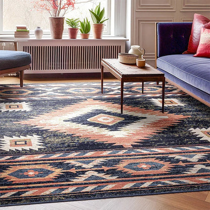 VIKAMA Moroccan Crystal Velvet Large Area Carpet | Decorative Floor Rug for Living Room Sofa Bedroom Home Decor