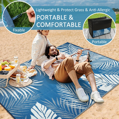 8‘x10' Outdoor Waterproof Recycled Plastic Straw Rug