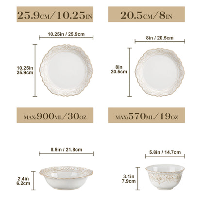 16/32 Piece Plates Dinner Set