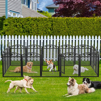 8 Panels DIY Heavy Duty Dog Playpen Pen Outdoor Indoor
