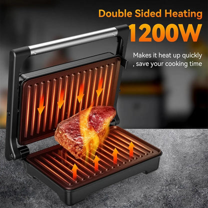 Panini Grill Press, 1200 W Sandwich Maker
