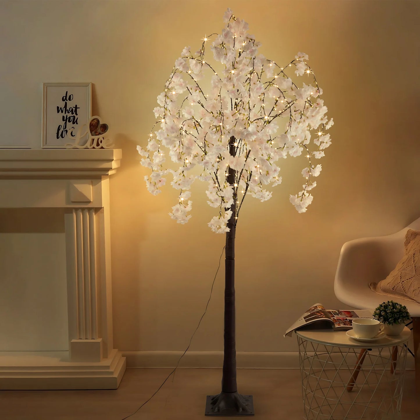 Cherry Blossom Tree Light, 6ft Lighted Tree