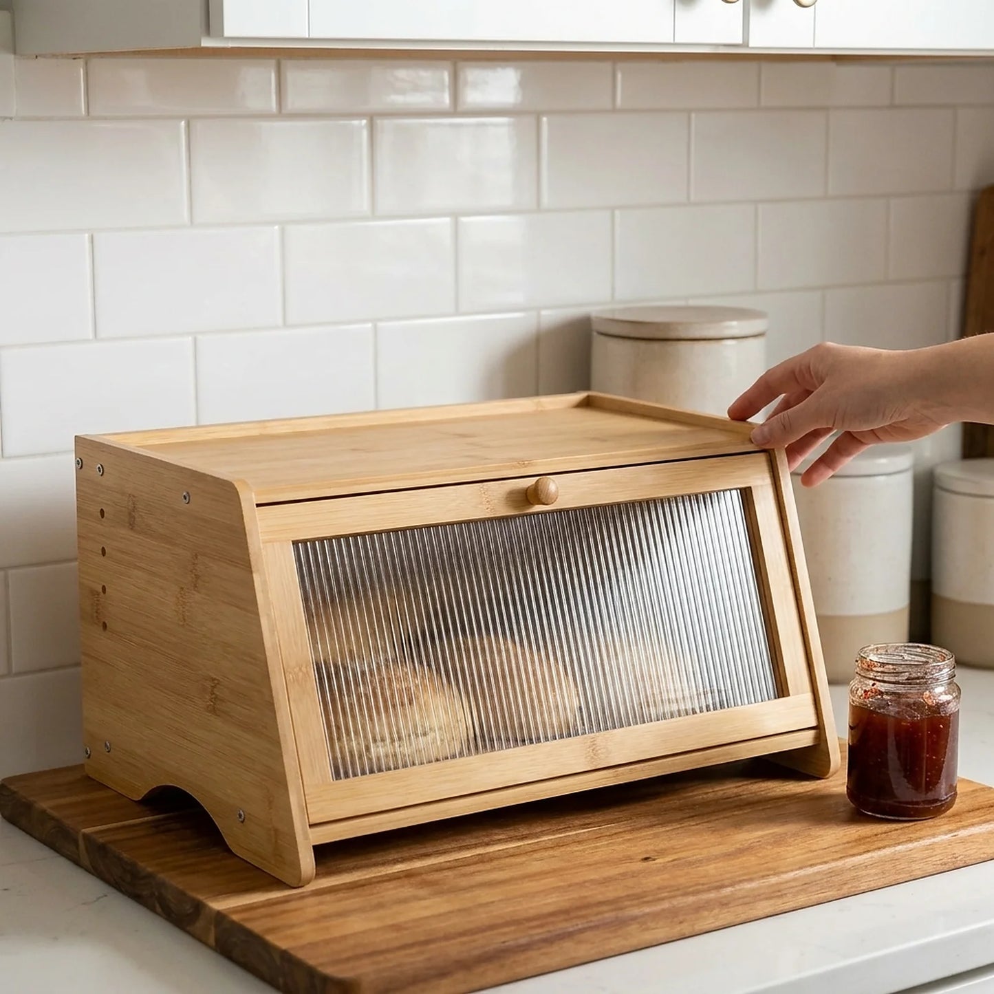 Zoyiancy Bamboo Bread Box
