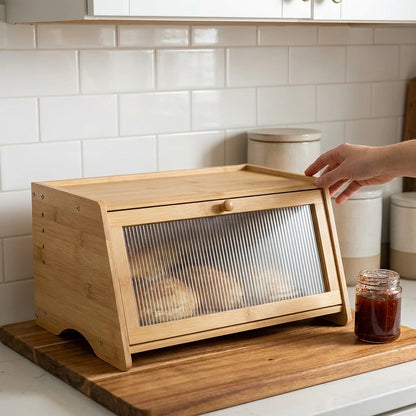 Zoyiancy Bamboo Bread Box