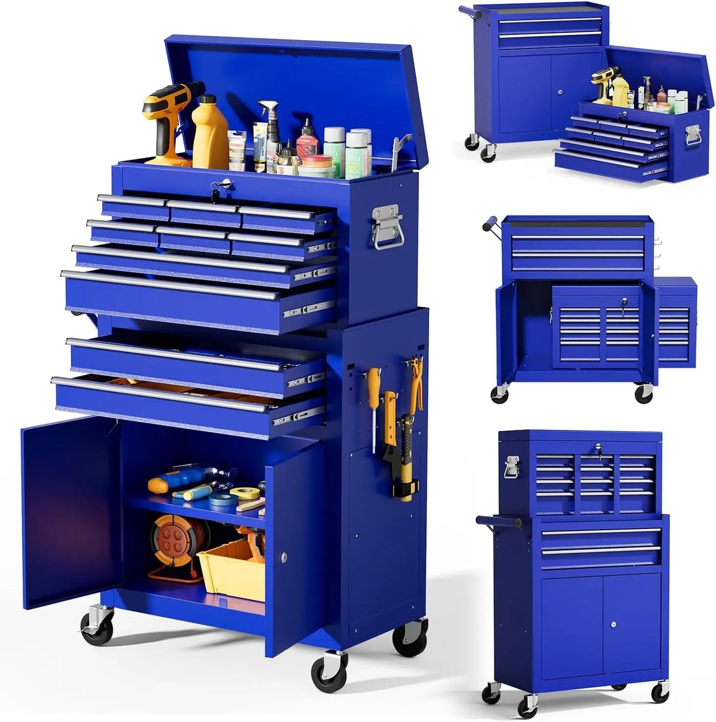 10-Drawer Rolling Tool Chest with Wheels