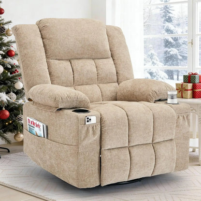 360° Swivel Rocker Recliner for Adults