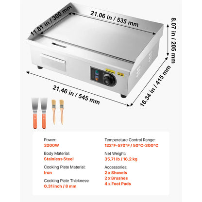 SucceBuy Commercial Electric Griddle