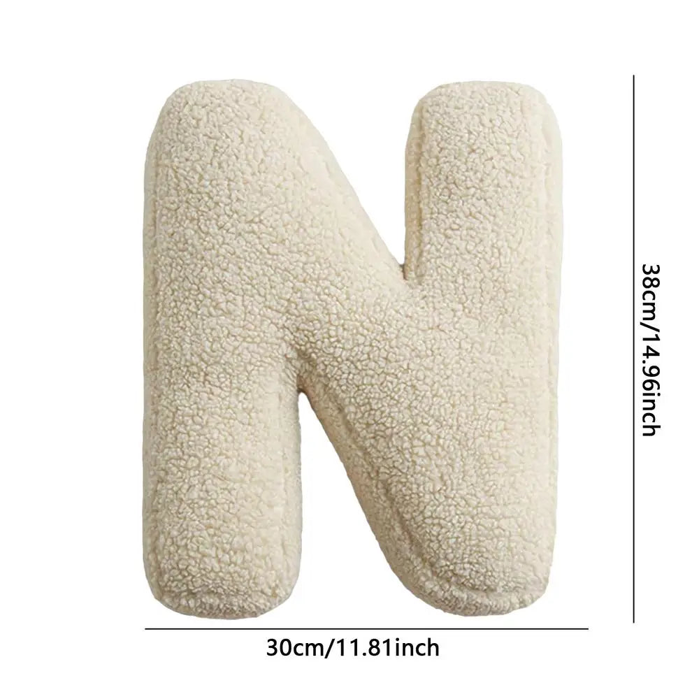 Soft Initial Throw Cushion Plush English Alphabet
