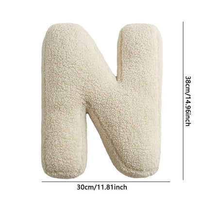 Soft Initial Throw Cushion Plush English Alphabet