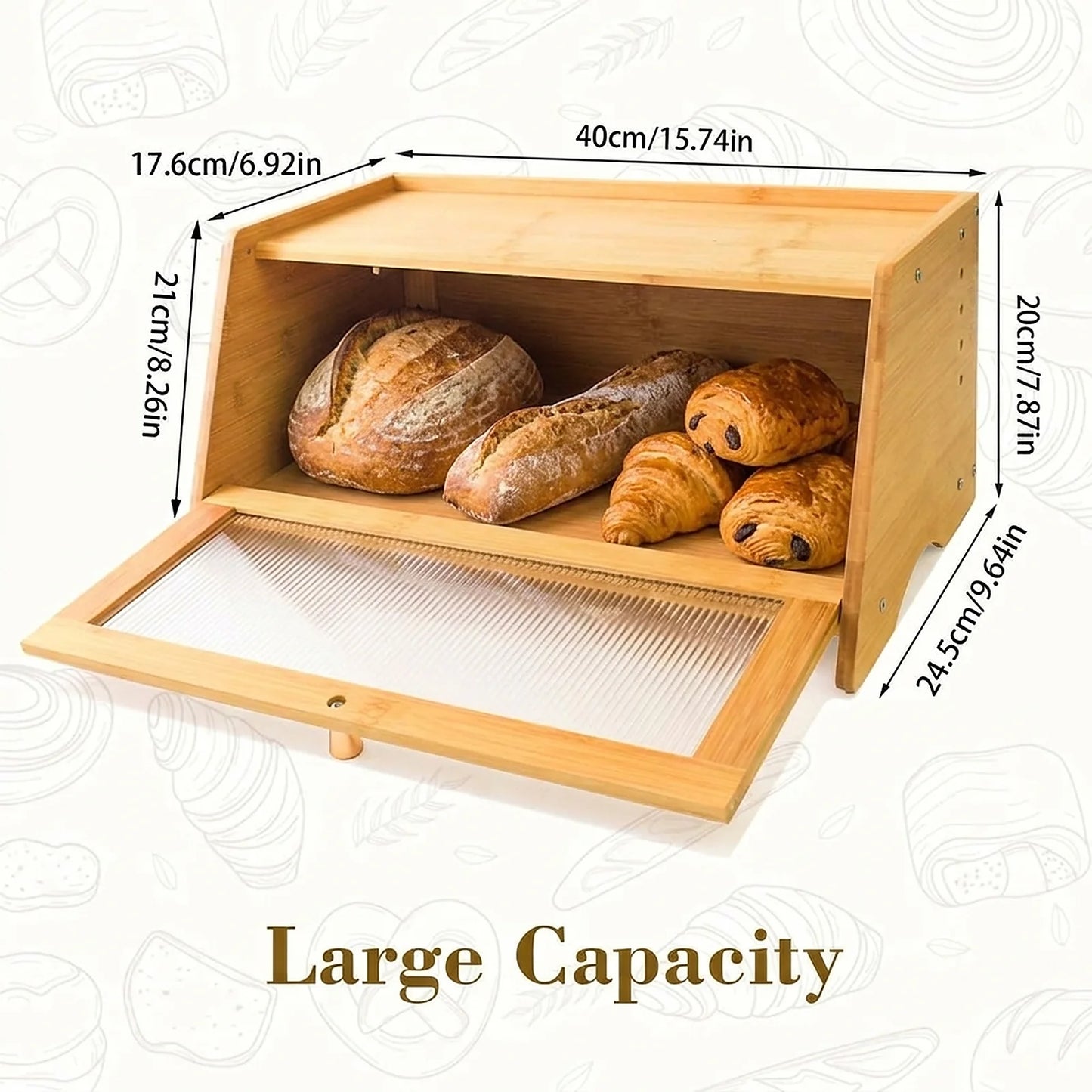 Zoyiancy Bamboo Bread Box