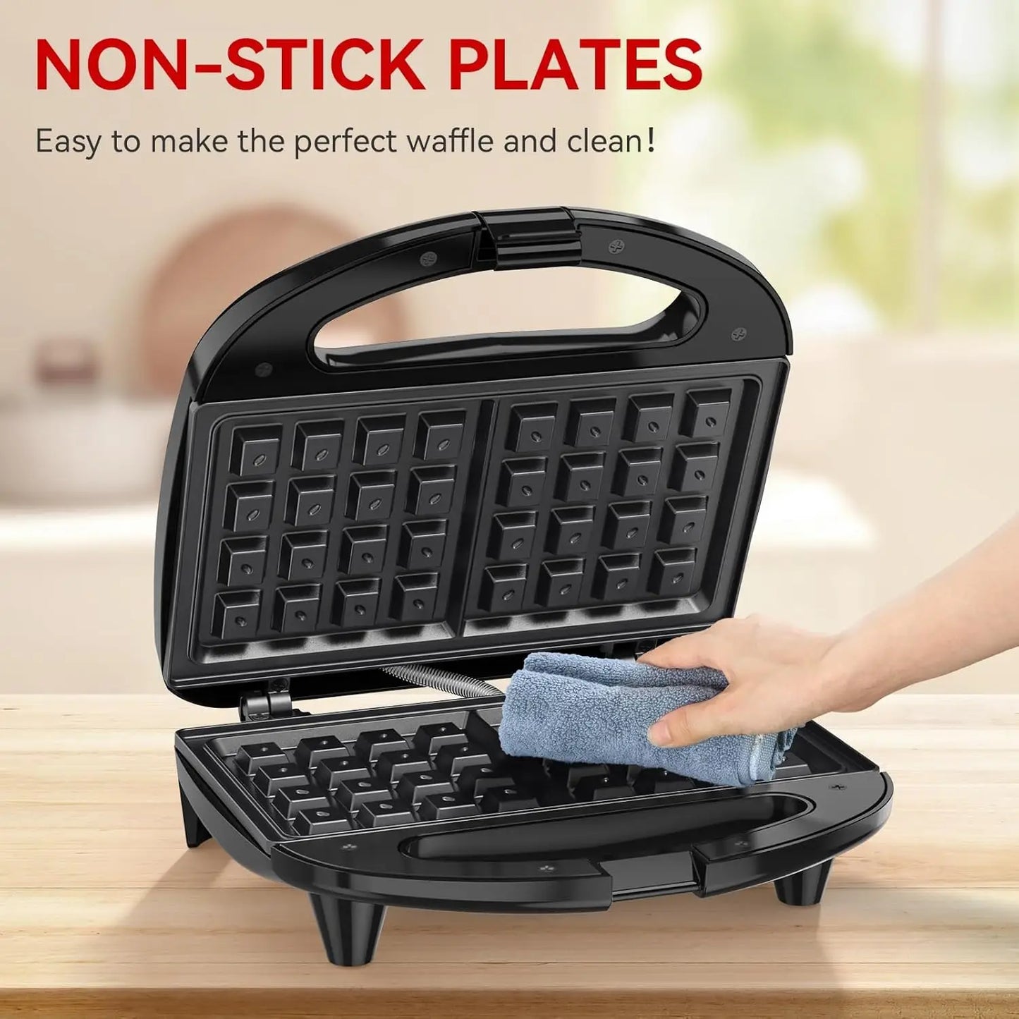 Waffle Maker, 2 Slice Non-Stick Waffle Iron