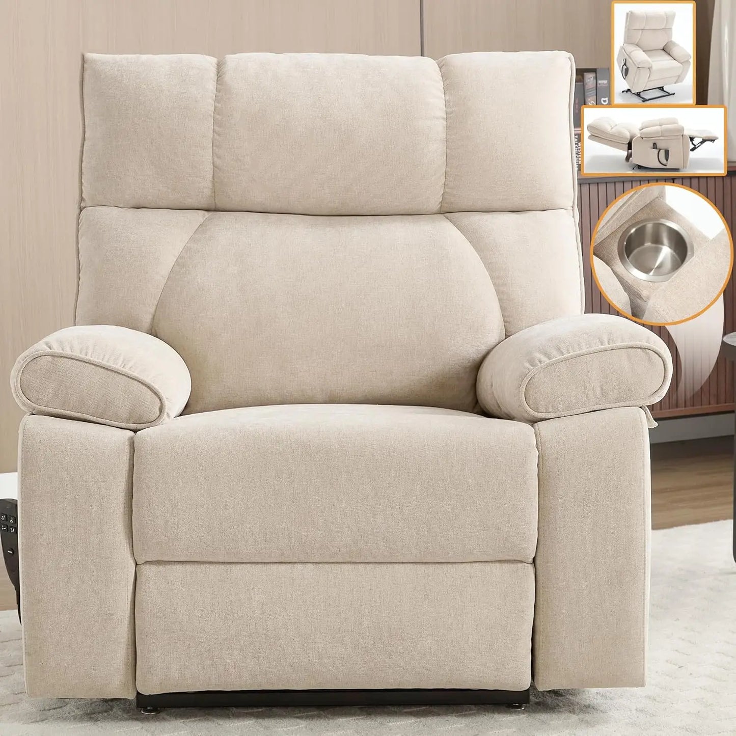 Extra Large Dual Motor Power Lift Recliner Chair