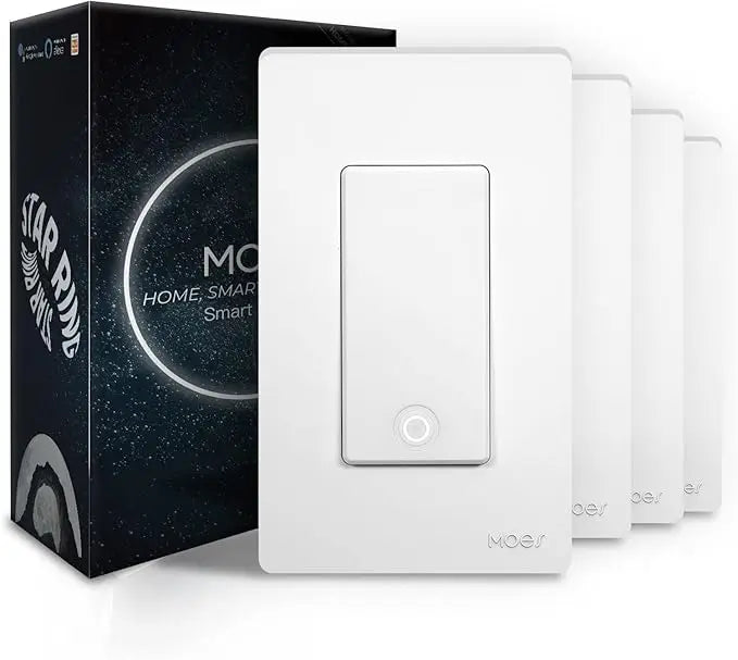 Smart WiFi 3 Way/Single Pole Push Button Light Switch