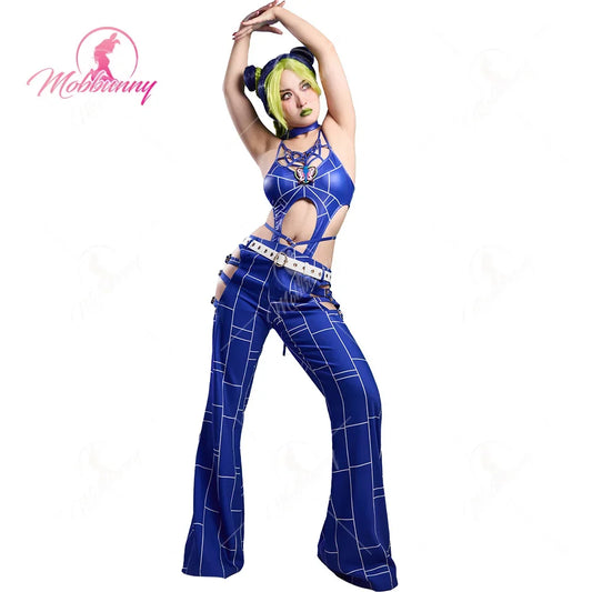 MOBBUNNY Jolyne Cosplay Costume Halloween Spider Web Lingerie Set