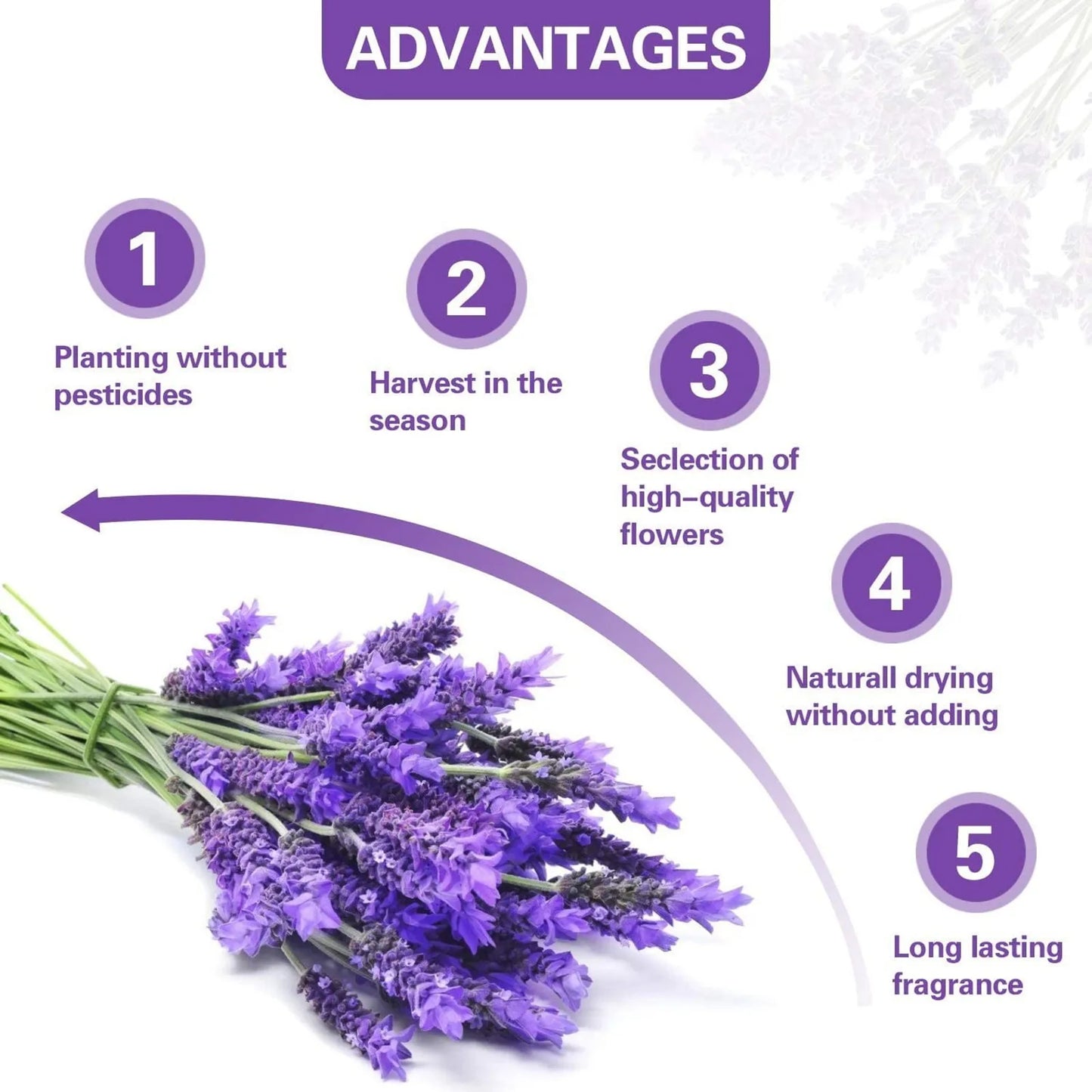 Natural lavender dried flower sachet