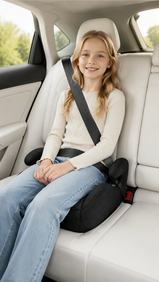 Lightweight Portable Backless Booster Car Seat for Kids 4-12