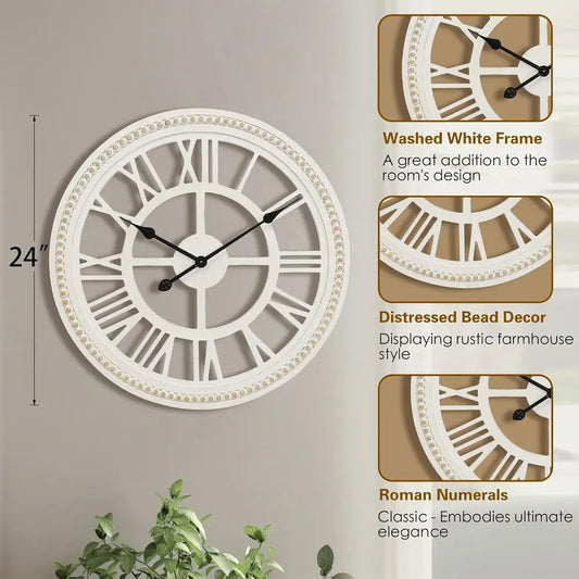 24 Inch Large armhouse Wall Clock