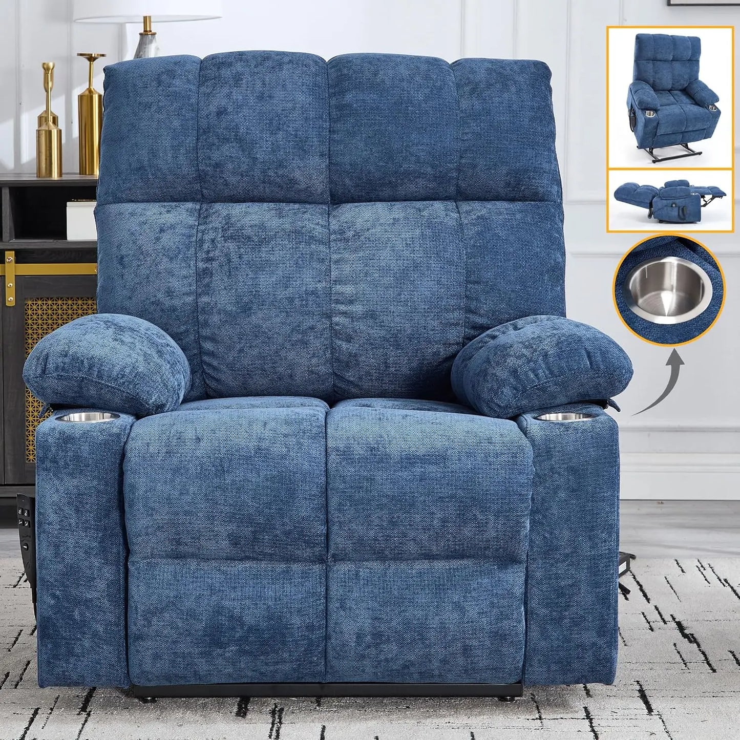 Extra Large Dual Motor Power Lift Recliner Chair
