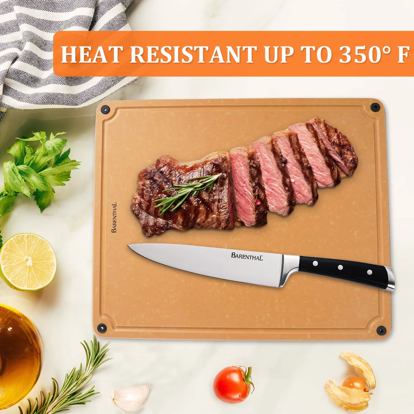 Barenthal 2Pcs Large Family Size Pine Wood Fiber Cutting Board