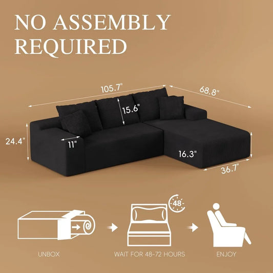 106” Modular Sectional Sofa