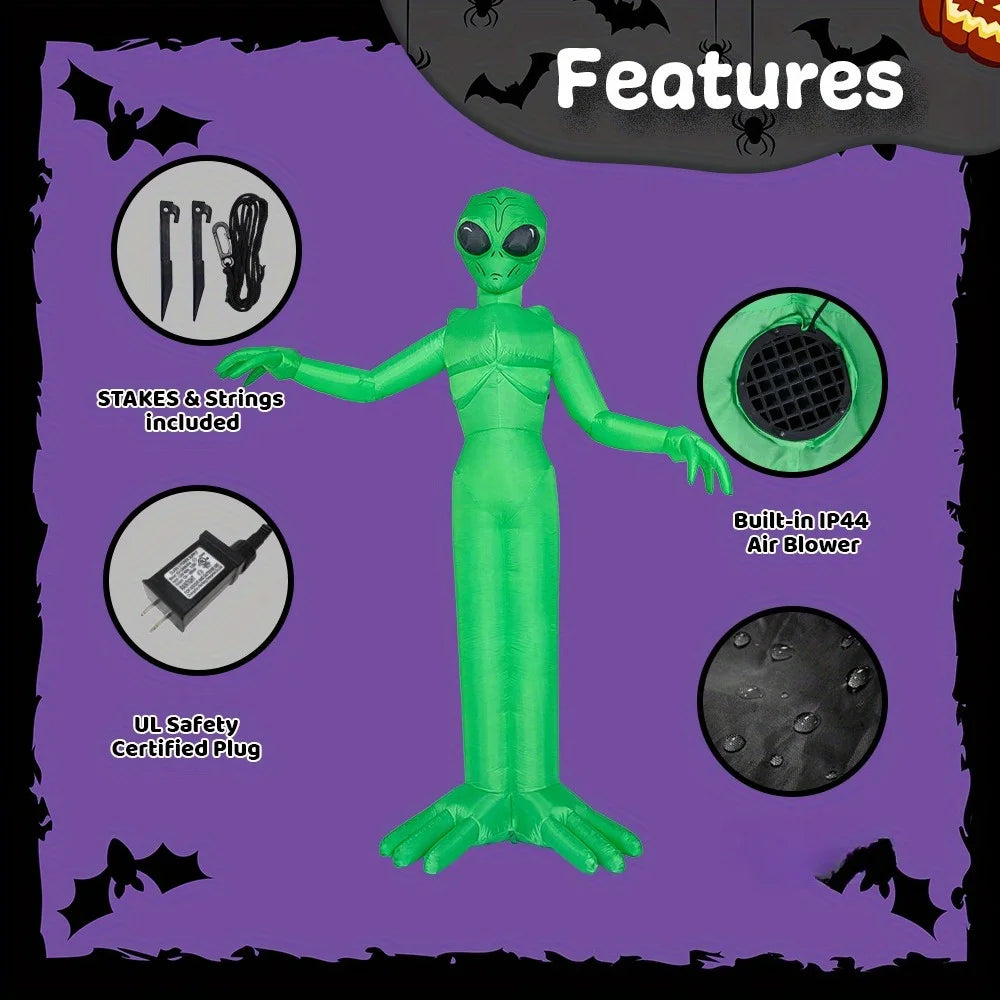 9 FT Tall Halloween Inflatable Decoration Outside Blow Up Alien