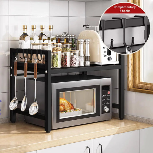 1pc Expandable 42-64cm Microwave Shelf Organize