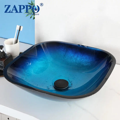 Tempered Glass Bathroom Vessel Sink