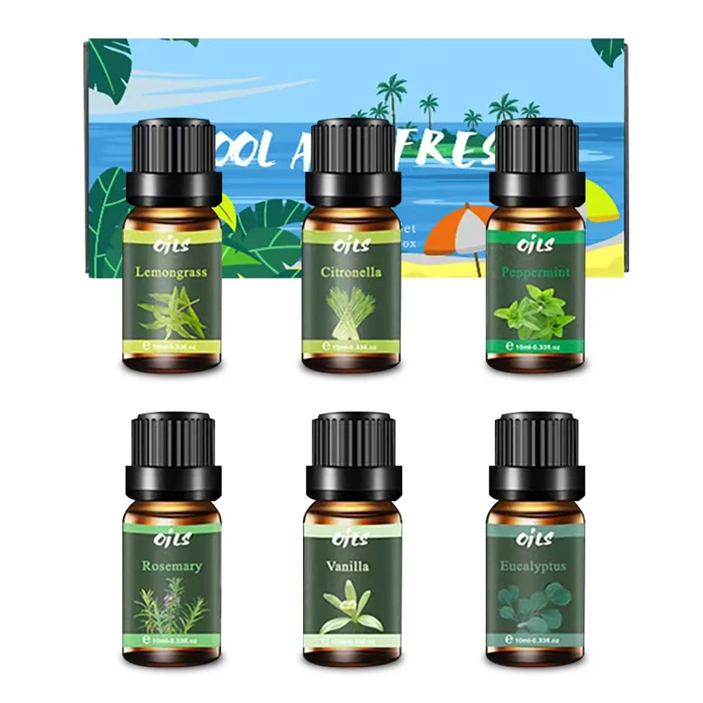 eucalyptus, vanilla, Citronella, rosemary, mint, lemon leaf