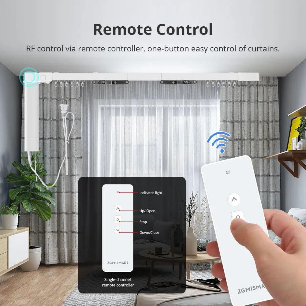WiFi Electric Sliding Curtain Track