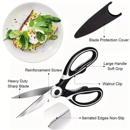 Multifunctional Stainless Steel Kitchen Scissors
