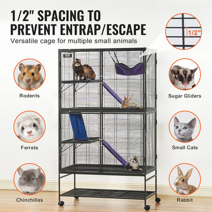 64.6" Rolling Metal Cage
