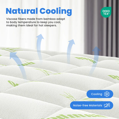 Bamboo Viscose Derived Soft Mattress Topper