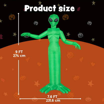 9 FT Tall Halloween Inflatable Decoration Outside Blow Up Alien