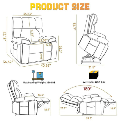 Extra Large Dual Motor Power Lift Recliner Chair