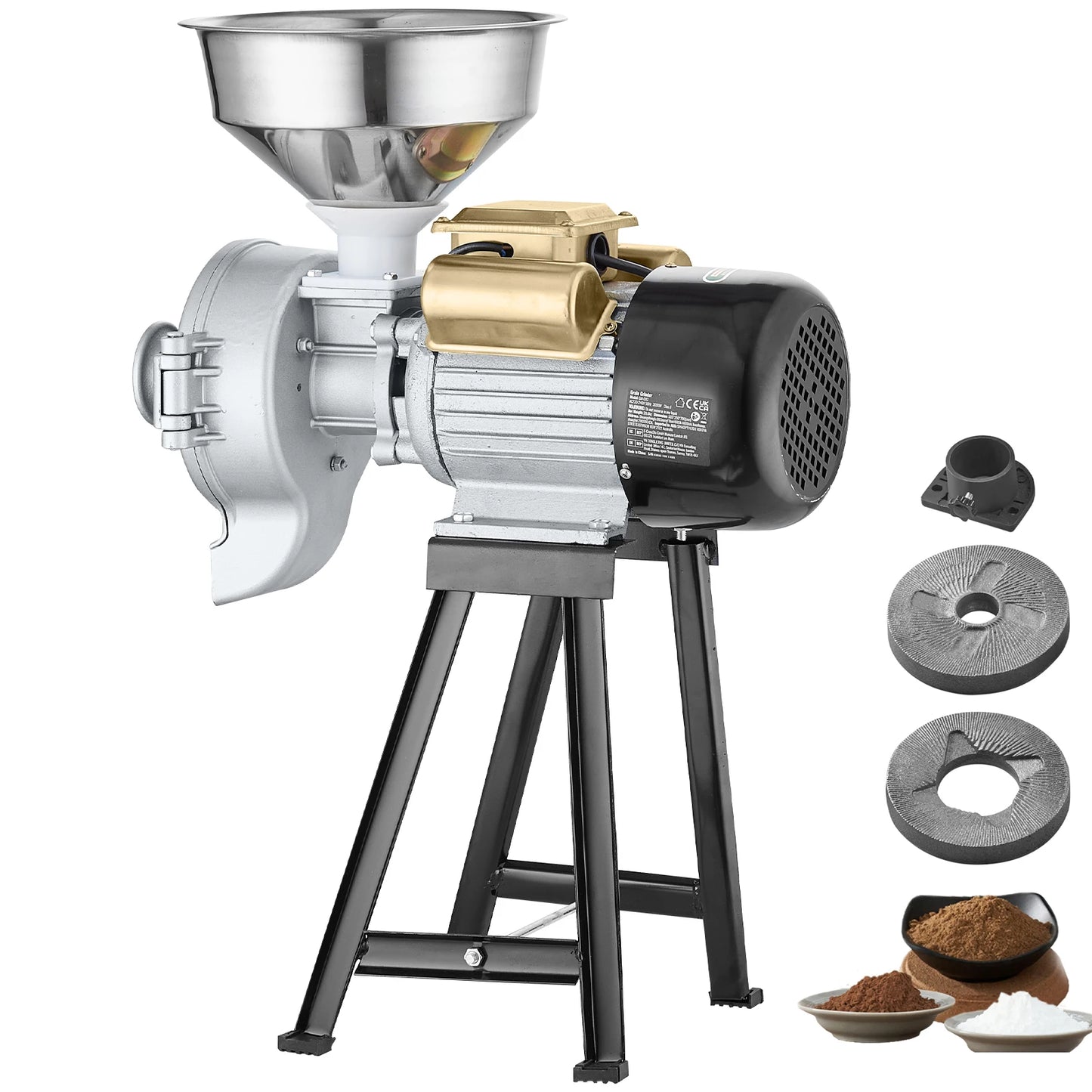 SucceBuy Electric Grain Mill 3000W Spice Grinder